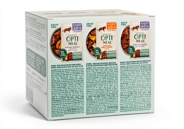 Optimeal Grain Free Wet Cat Food Variety Pack Pouches-1