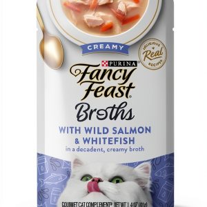 Purina Fancy Feast Salmon Whitefish Broth Cat Food Topper-0