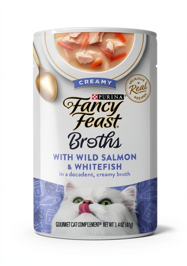 Purina Fancy Feast Salmon Whitefish Broth Cat Food Topper-0