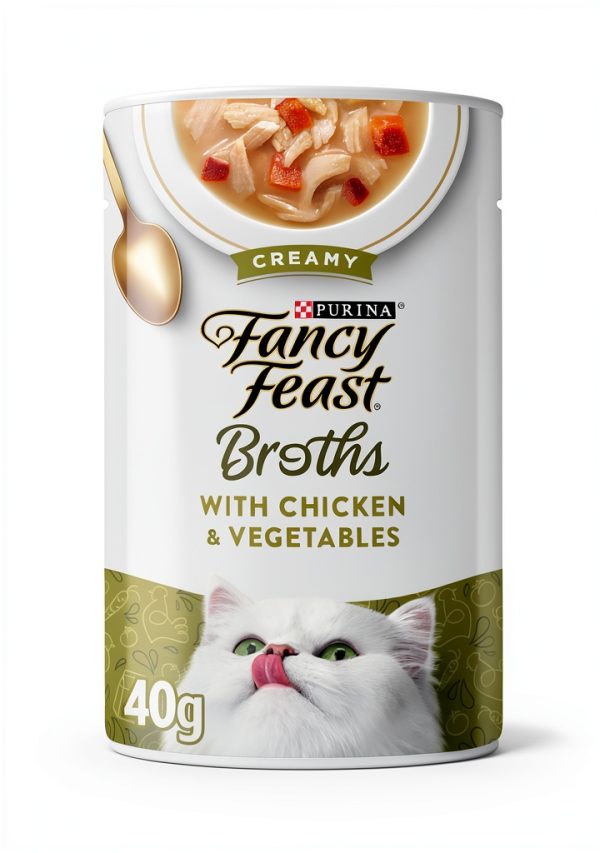 Purina Fancy Feast Cat Food Broth Chicken Vegetables Topper-2