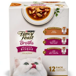 Purina Fancy Feast Broths Grain Free Cat Food Toppers-0