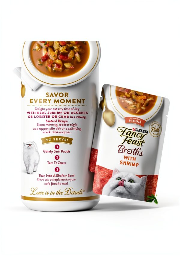 Purina Fancy Feast Broths Grain Free Cat Food Toppers-7