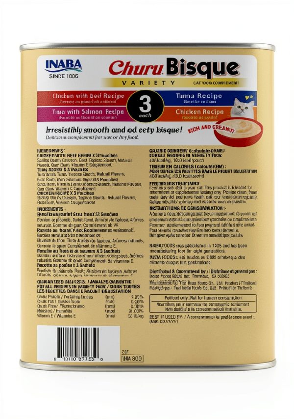 Inaba Churu Bisque Cat Food Pouches Creamy Hydrating Treats-1