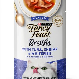 Fancy Feast Seafood Broths High Protein Cat Food Topper-0