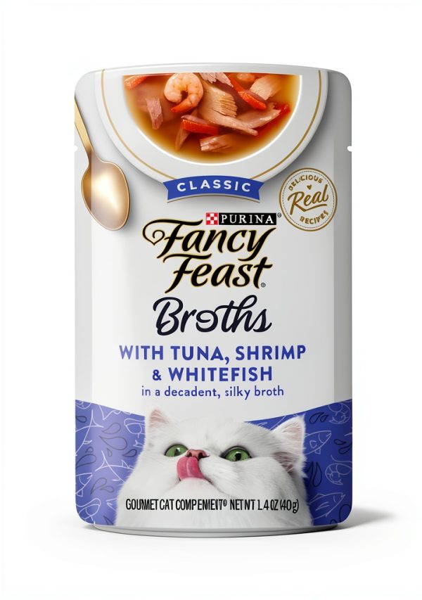 Fancy Feast Seafood Broths High Protein Cat Food Topper-0