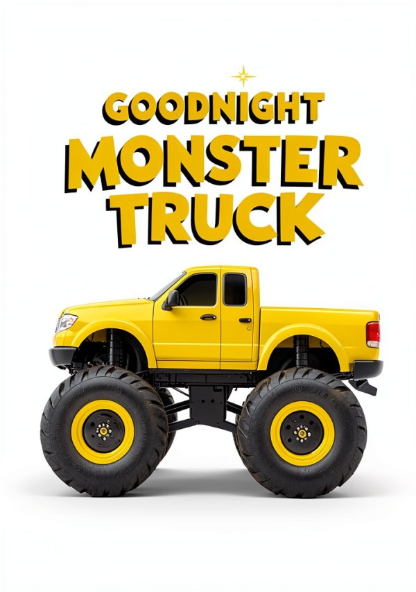Goodnight Monster Truck Book Childrens Motor Sports Story-0