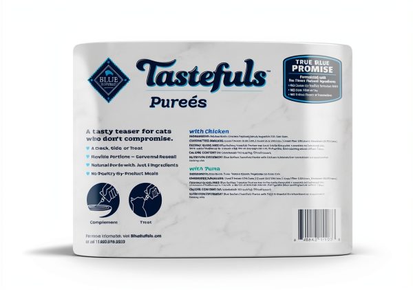 BLUE Tastefuls Purées Wet Cat Food Complement Treats-1