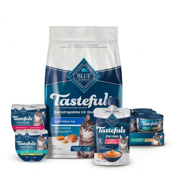 BLUE Tastefuls Purées Wet Cat Food Complement Treats-8