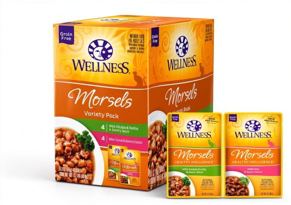 Wellness Grain Free Wet Cat Food Variety Pack Pouches-0