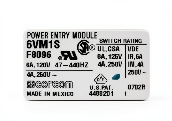 CORCOM TE CONNECTIVITY M Series Power Entry Module 240VAC 6A-1