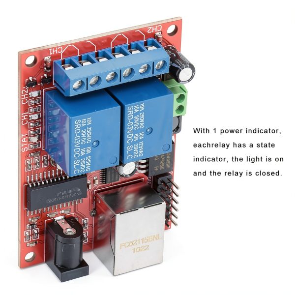 Jectse Industrial Microcontroller Relay Module with 2‑Way Relay-1